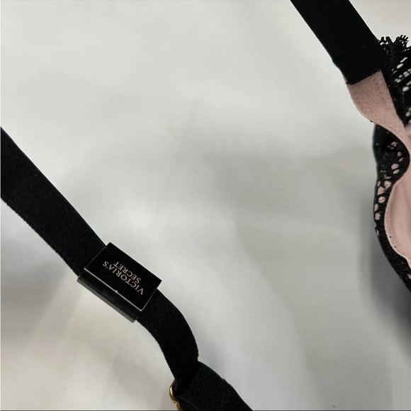 NEW Victorias Secret Bra Panty Set 36DD Plunge XS High Leg Cheeky Black #0899 - Picture 8 of 8